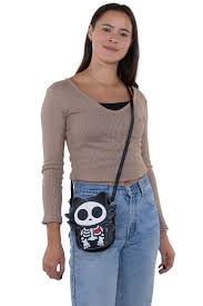 Glow-in-the-Dark Skeleton Cat Crossbody Bag