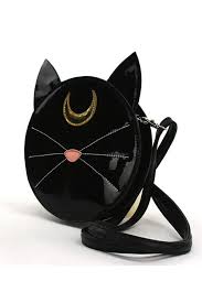 Mystical Black Cat Face Crossbody Bag